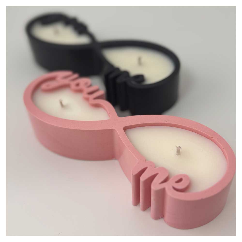 Jesmonite poklon: You-Me mirisna sveća od jesmonite